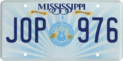 MS license plate JOP976