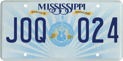 MS license plate JOQ024