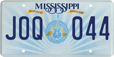 MS license plate JOQ044