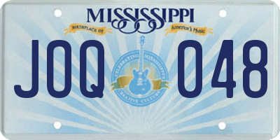 MS license plate JOQ048