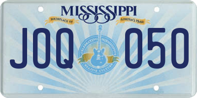 MS license plate JOQ050