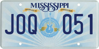 MS license plate JOQ051