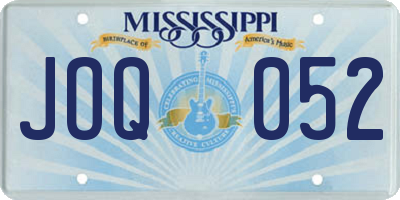 MS license plate JOQ052
