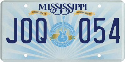 MS license plate JOQ054