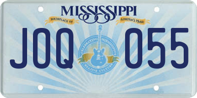 MS license plate JOQ055