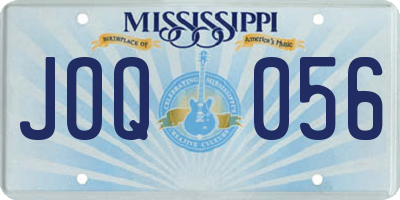 MS license plate JOQ056