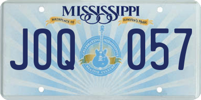 MS license plate JOQ057