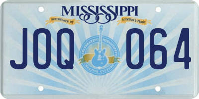 MS license plate JOQ064