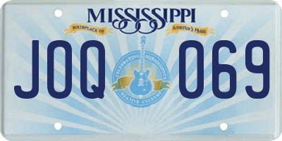 MS license plate JOQ069