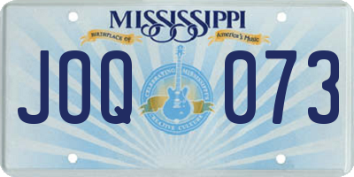 MS license plate JOQ073
