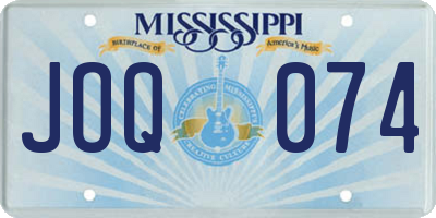 MS license plate JOQ074