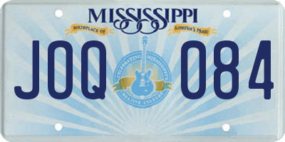 MS license plate JOQ084