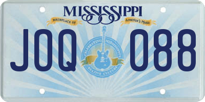 MS license plate JOQ088