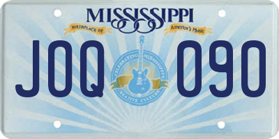 MS license plate JOQ090