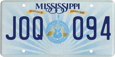 MS license plate JOQ094