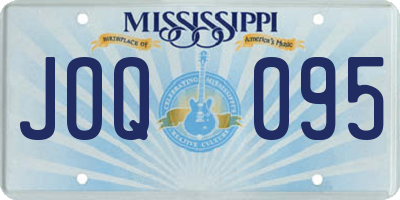 MS license plate JOQ095