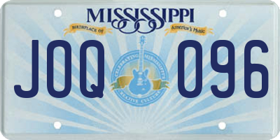 MS license plate JOQ096