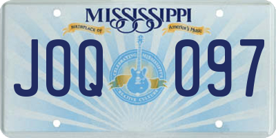 MS license plate JOQ097