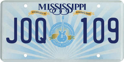 MS license plate JOQ109