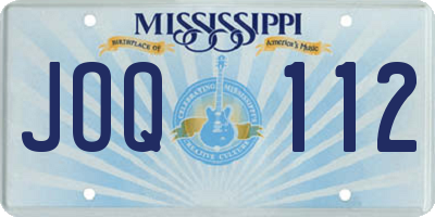 MS license plate JOQ112