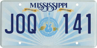 MS license plate JOQ141