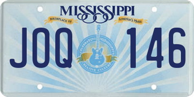 MS license plate JOQ146