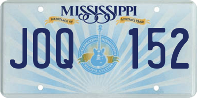 MS license plate JOQ152