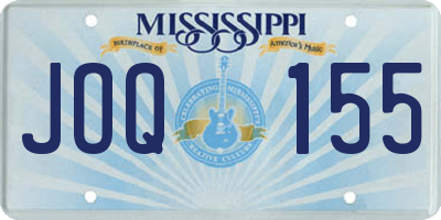 MS license plate JOQ155