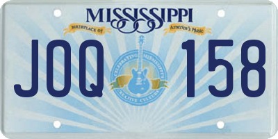 MS license plate JOQ158