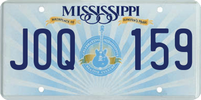 MS license plate JOQ159