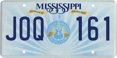 MS license plate JOQ161