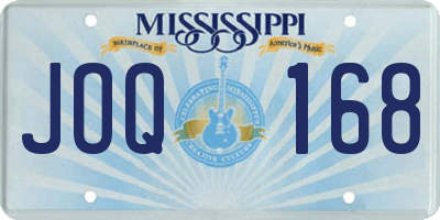 MS license plate JOQ168