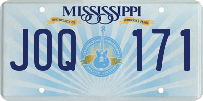 MS license plate JOQ171