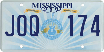 MS license plate JOQ174