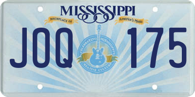 MS license plate JOQ175
