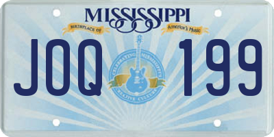 MS license plate JOQ199