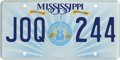 MS license plate JOQ244
