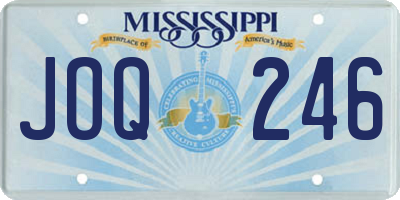 MS license plate JOQ246