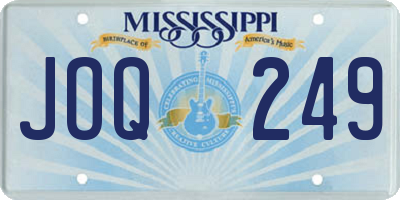 MS license plate JOQ249