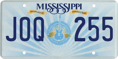 MS license plate JOQ255