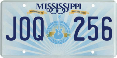 MS license plate JOQ256