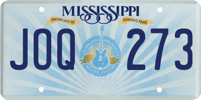 MS license plate JOQ273
