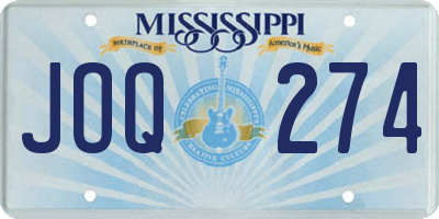 MS license plate JOQ274