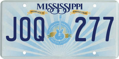 MS license plate JOQ277