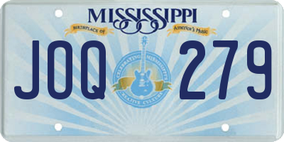 MS license plate JOQ279