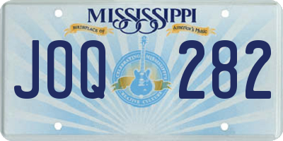 MS license plate JOQ282