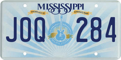 MS license plate JOQ284