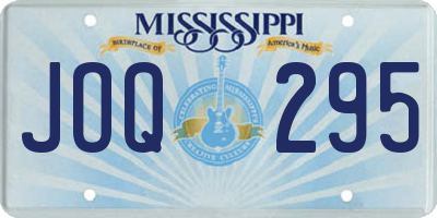 MS license plate JOQ295