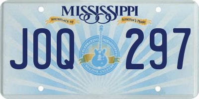 MS license plate JOQ297