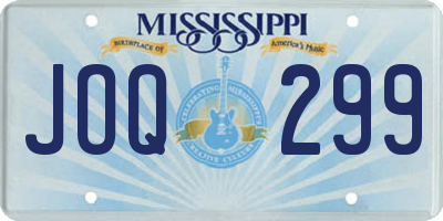 MS license plate JOQ299
